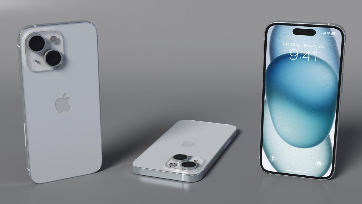 IPhone 15 Blue 3D model