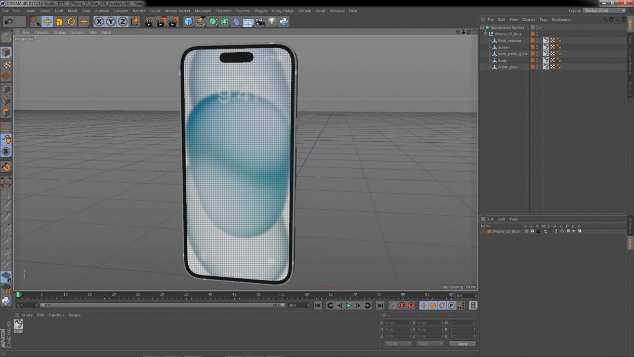 IPhone 15 Blue 3D model