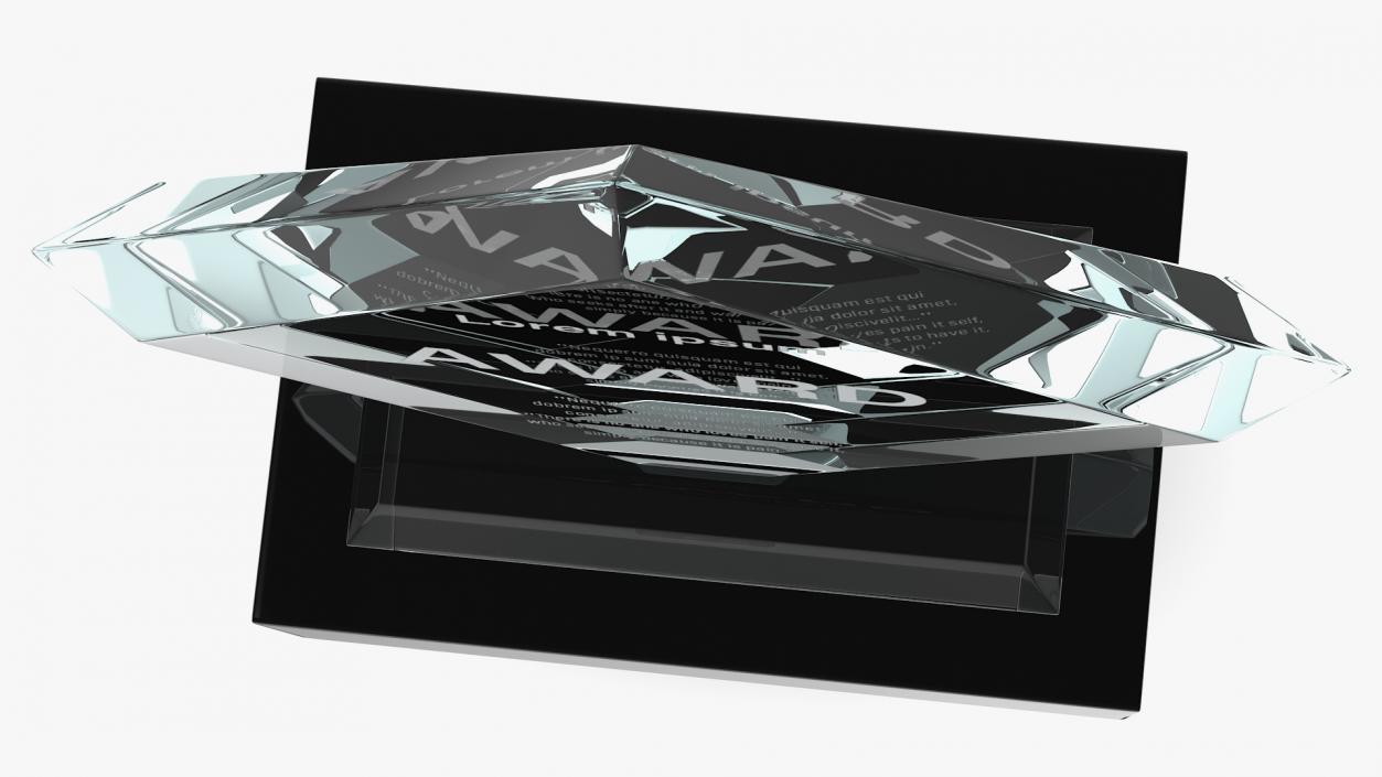 Glass Award Trophy Collection 3D model