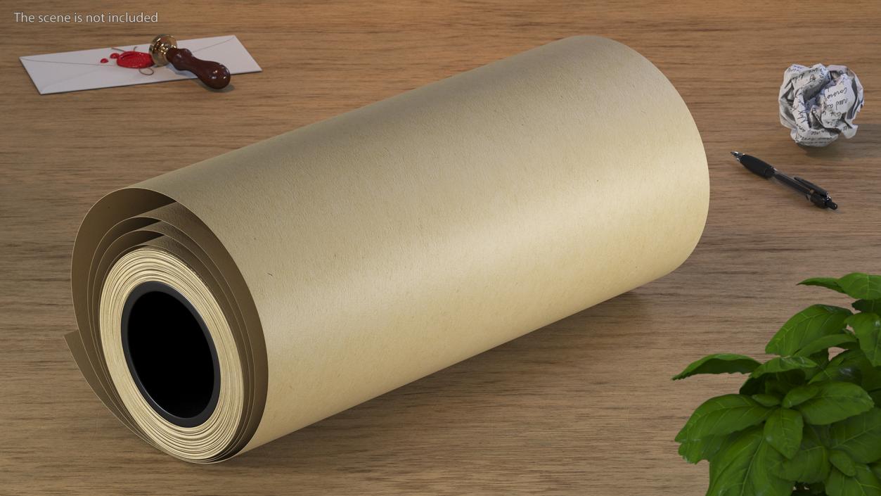 3D Kraft Brown Paper Roll Recycled