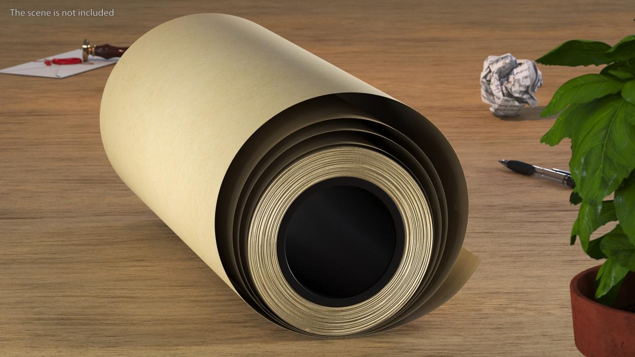 3D Kraft Brown Paper Roll Recycled