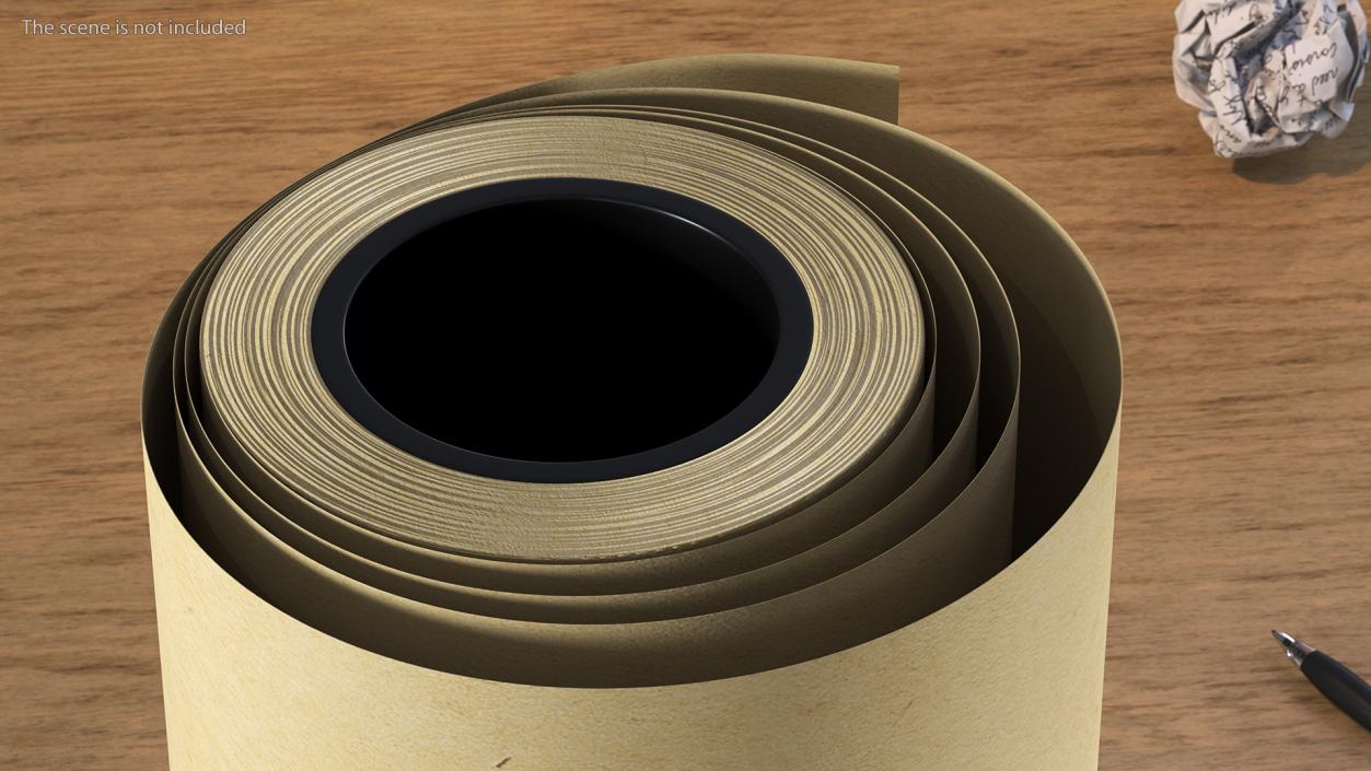 3D Kraft Brown Paper Roll Recycled