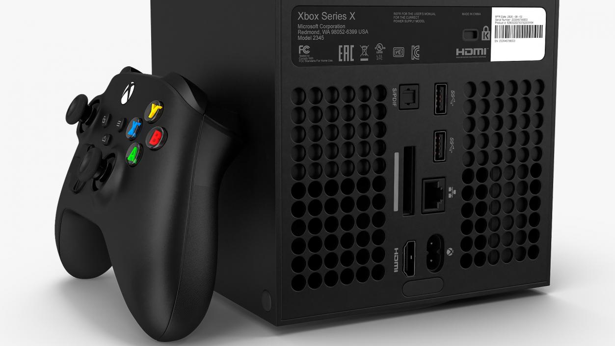 Xbox Series X Gaming Console Set 3D