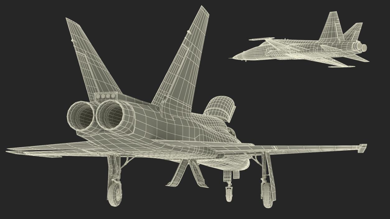 Iranian Aircraft HESA Saeqeh without Arm Rigged 3D