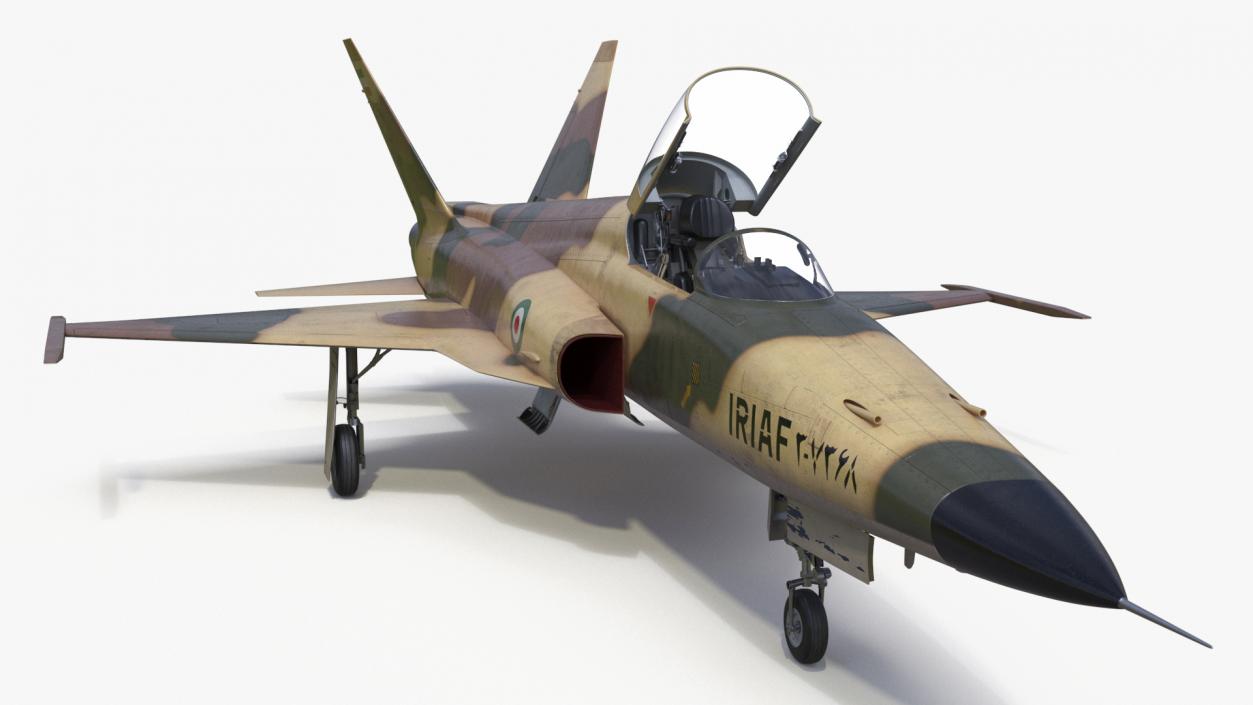 Iranian Aircraft HESA Saeqeh without Arm Rigged 3D