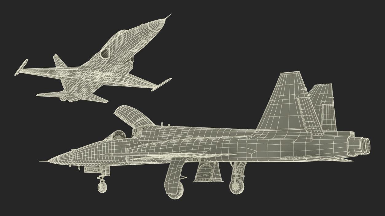 Iranian Aircraft HESA Saeqeh without Arm Rigged 3D