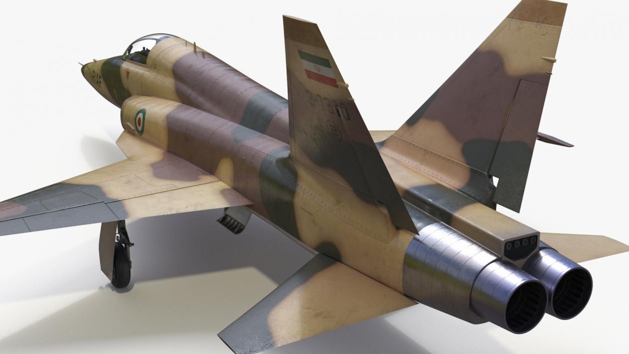 Iranian Aircraft HESA Saeqeh without Arm Rigged 3D