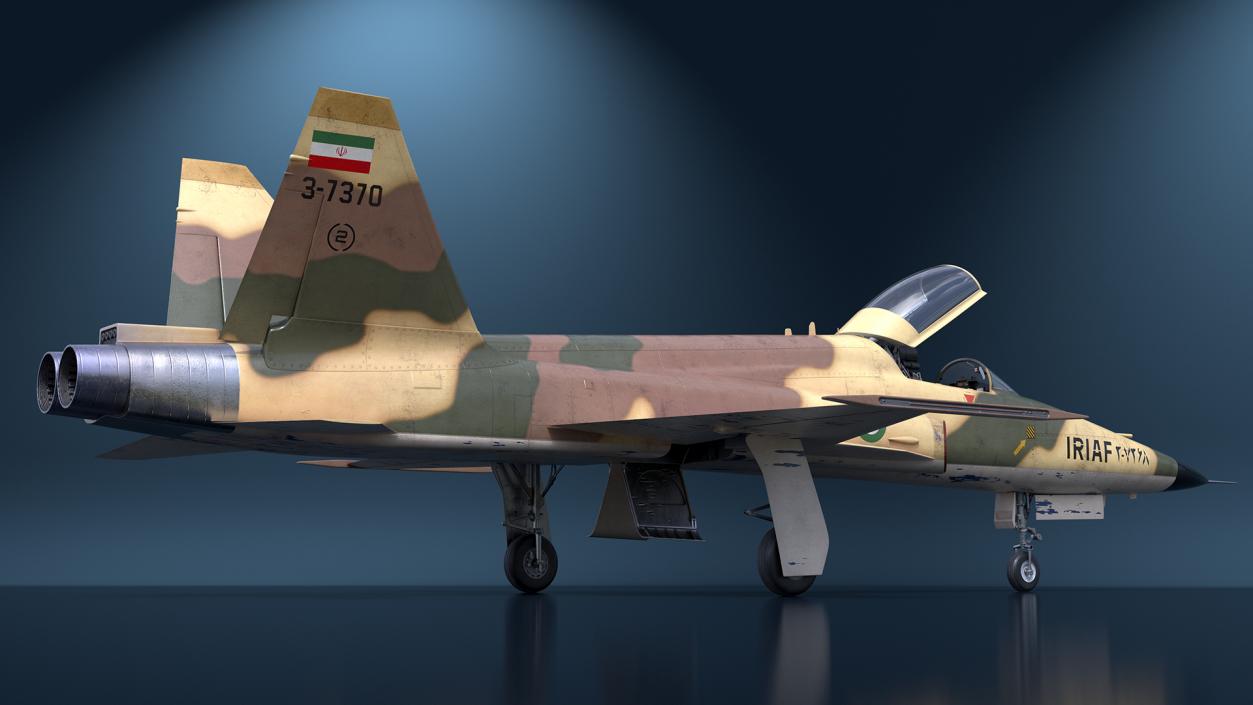 Iranian Aircraft HESA Saeqeh without Arm Rigged 3D