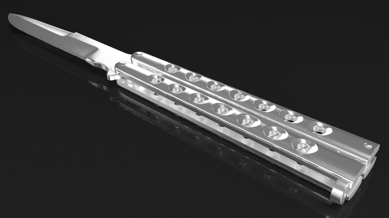 3D model Balisong Butterfly Knife Stainless Steel