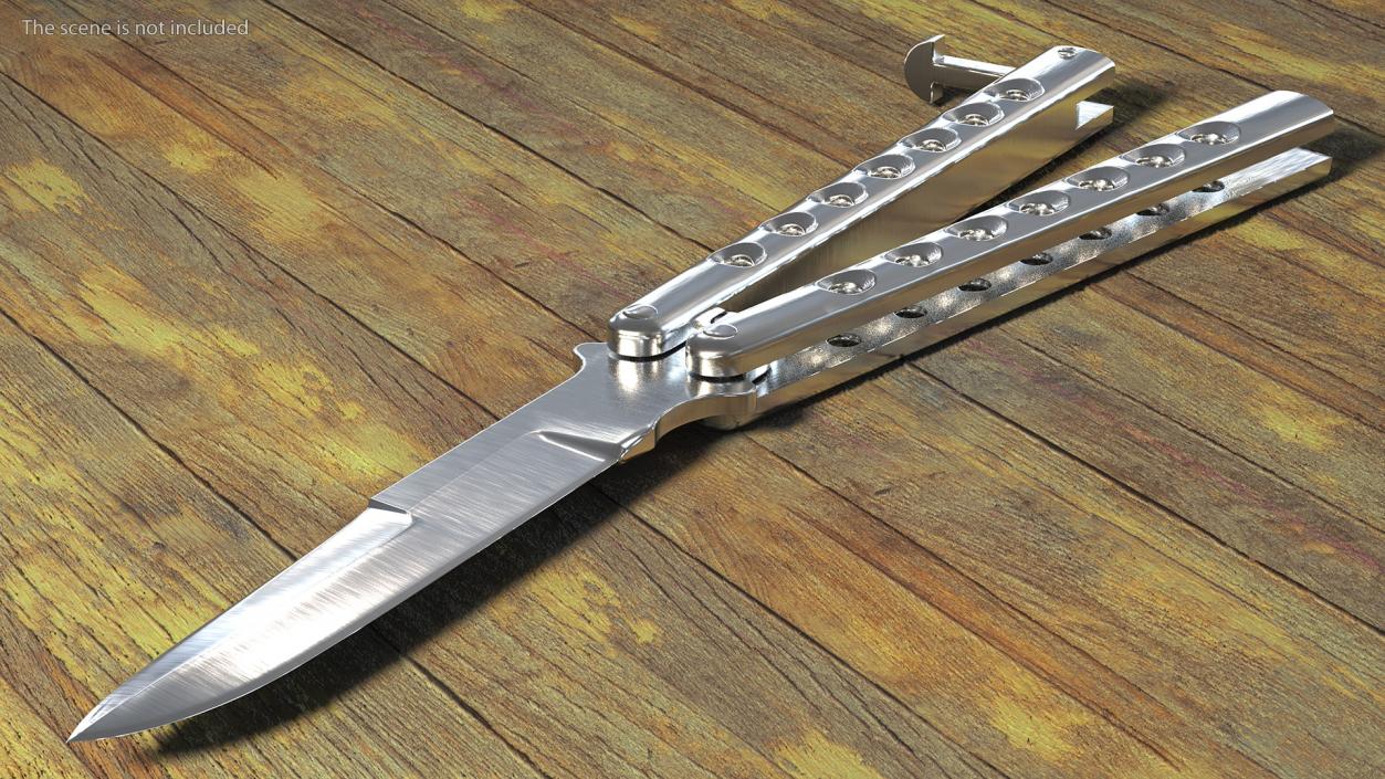 3D model Balisong Butterfly Knife Stainless Steel