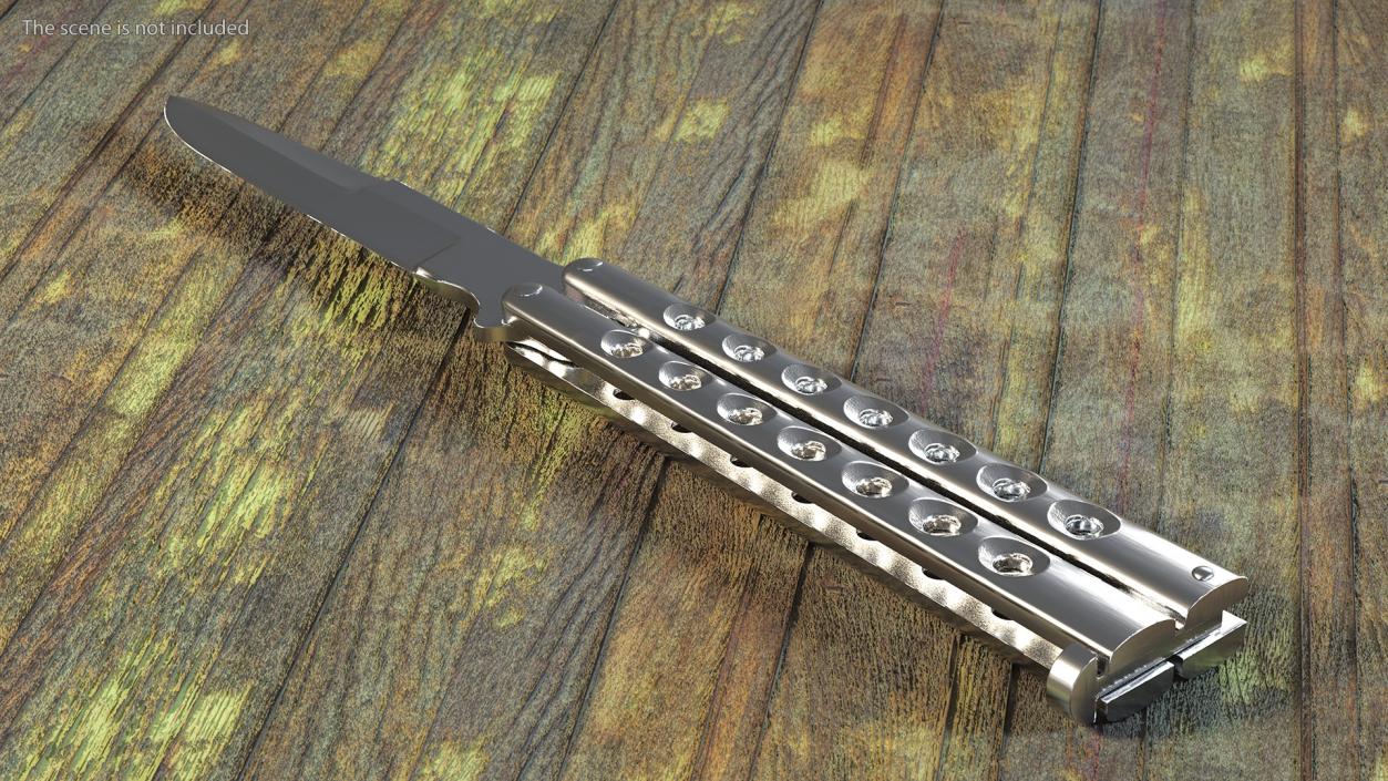 3D model Balisong Butterfly Knife Stainless Steel