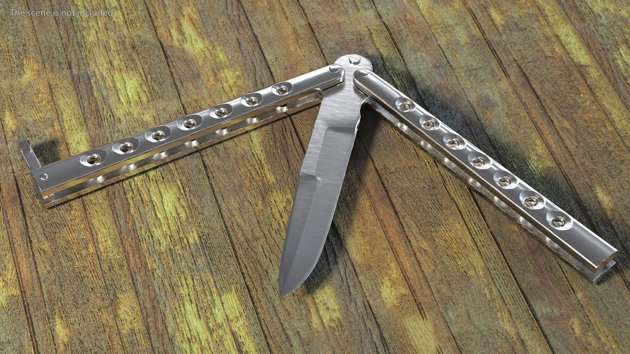 3D model Balisong Butterfly Knife Stainless Steel