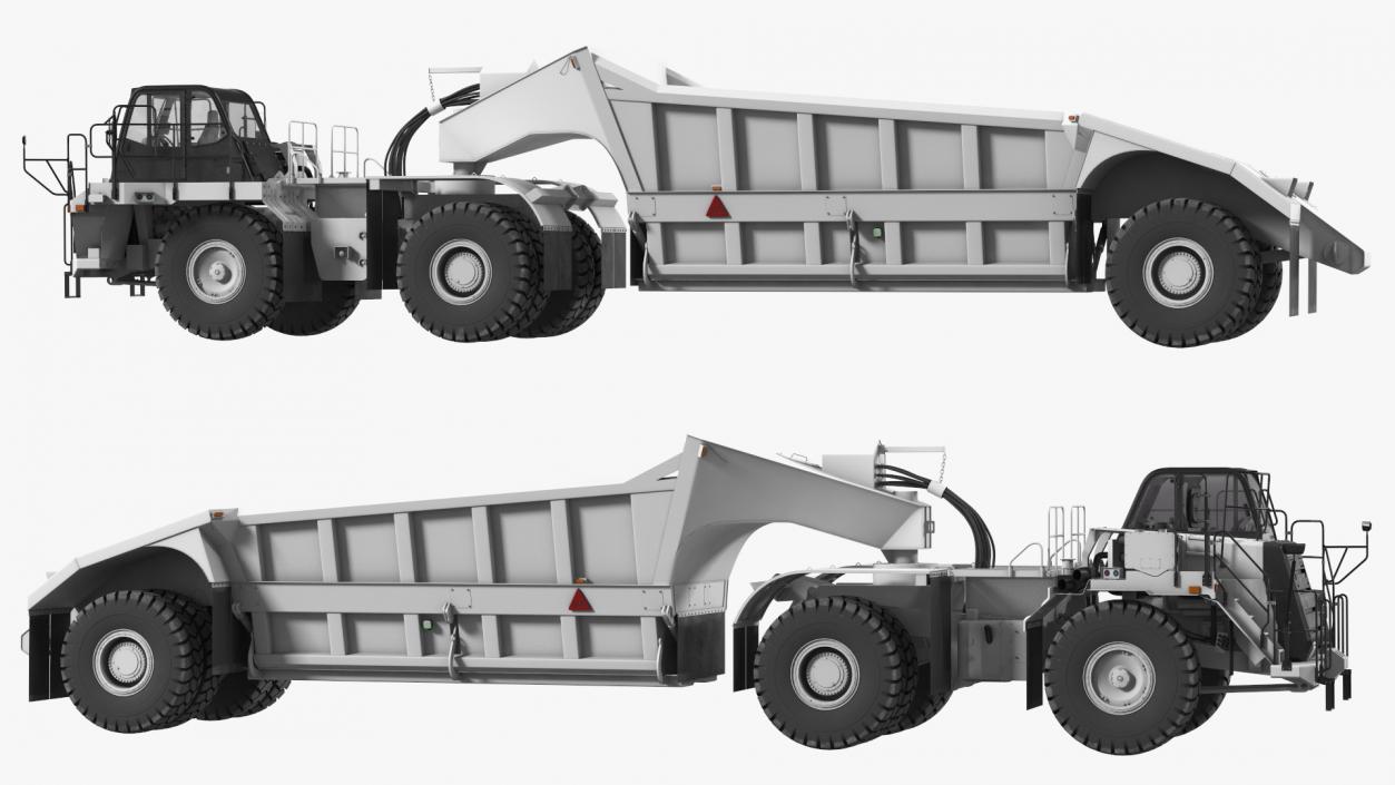 Heavy Duty Dump Trailer Clean 3D model