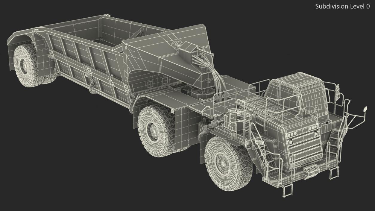 Heavy Duty Dump Trailer Clean 3D model