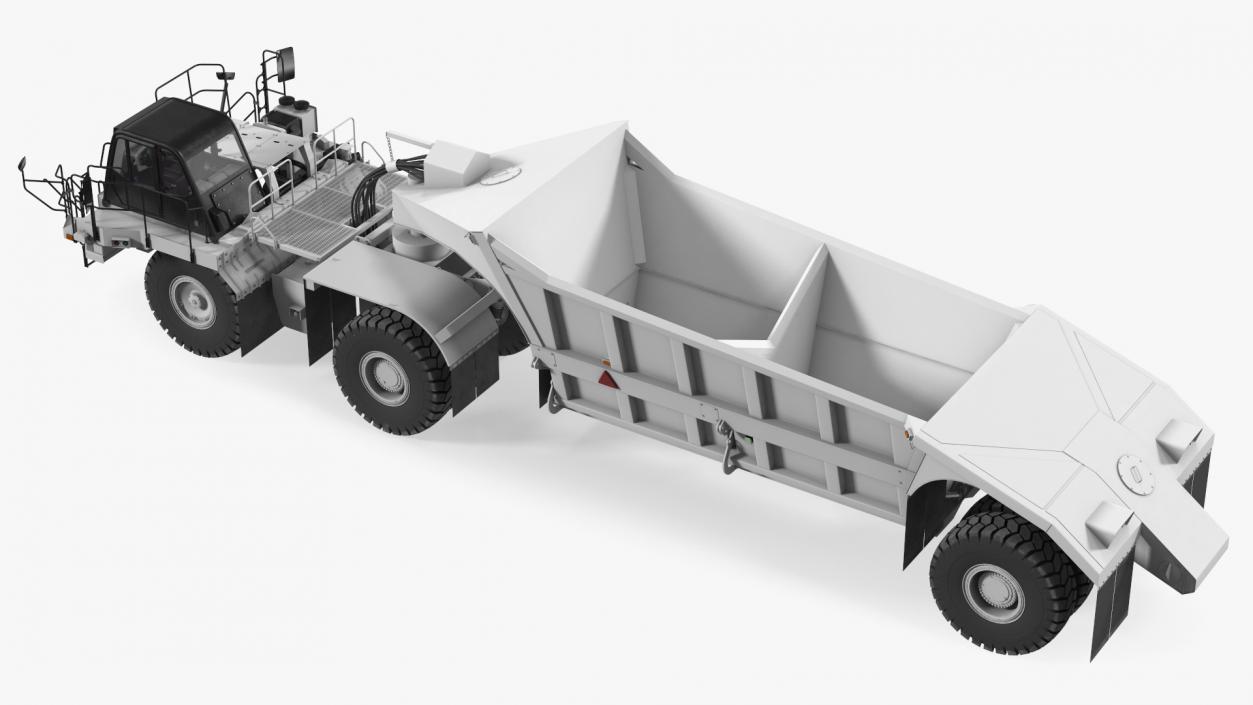 Heavy Duty Dump Trailer Clean 3D model