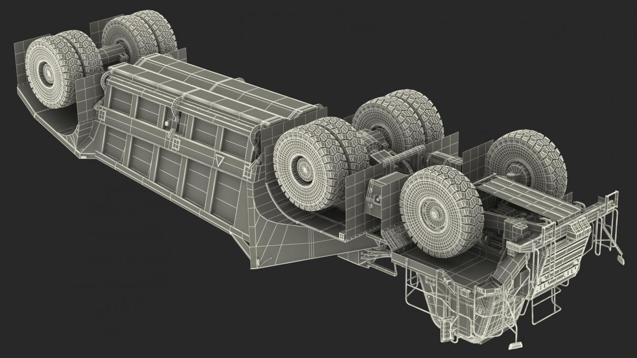 Heavy Duty Dump Trailer Clean 3D model