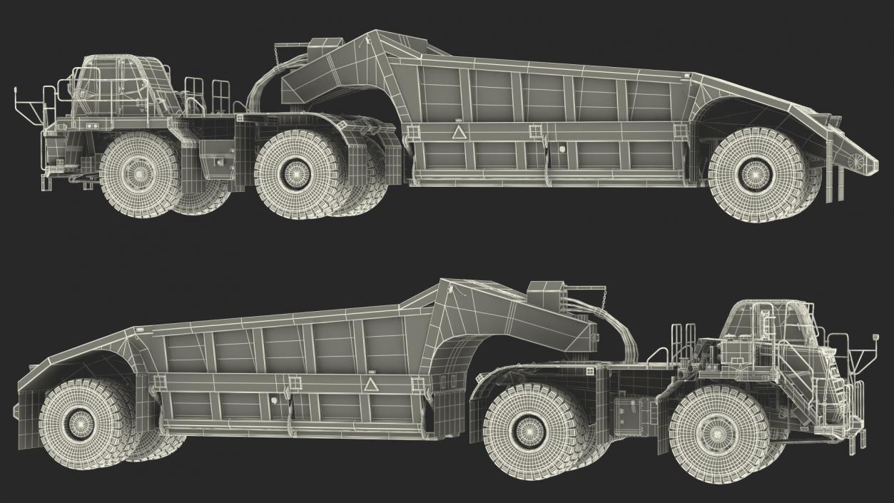 Heavy Duty Dump Trailer Clean 3D model