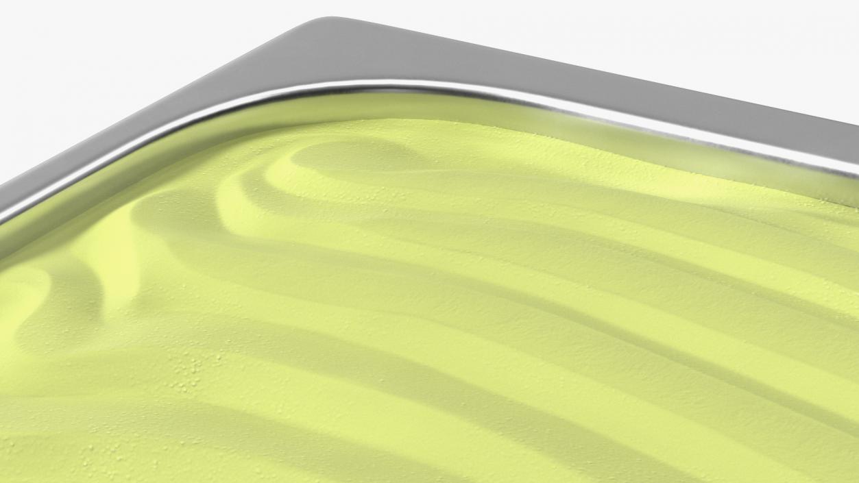 Pistachio Ice Cream Tray Untouched Surface 3D