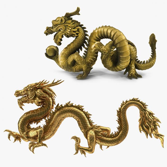 3D Chinese Dragons 3D Models Collection