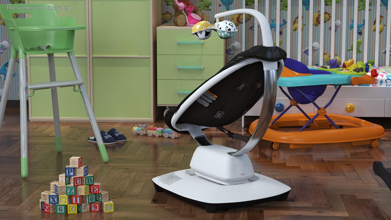 3D 4Moms MamaRoo Multi Motion Baby Swing Black model