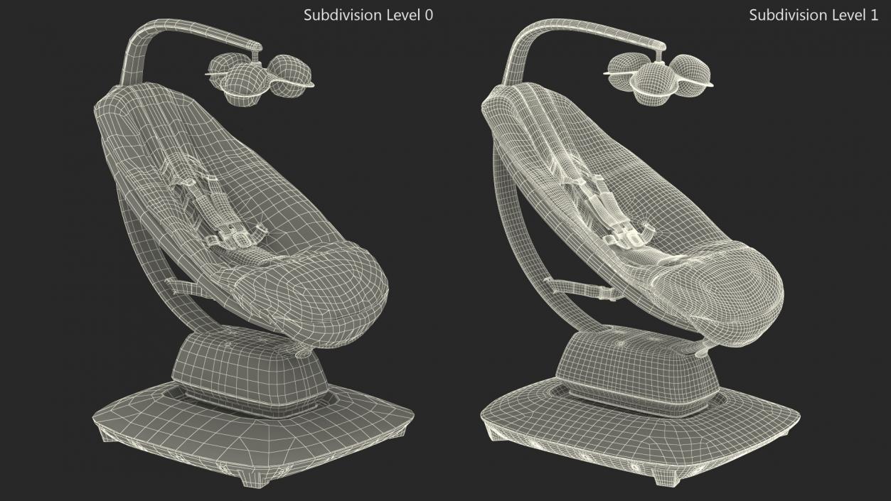 3D 4Moms MamaRoo Multi Motion Baby Swing Black model