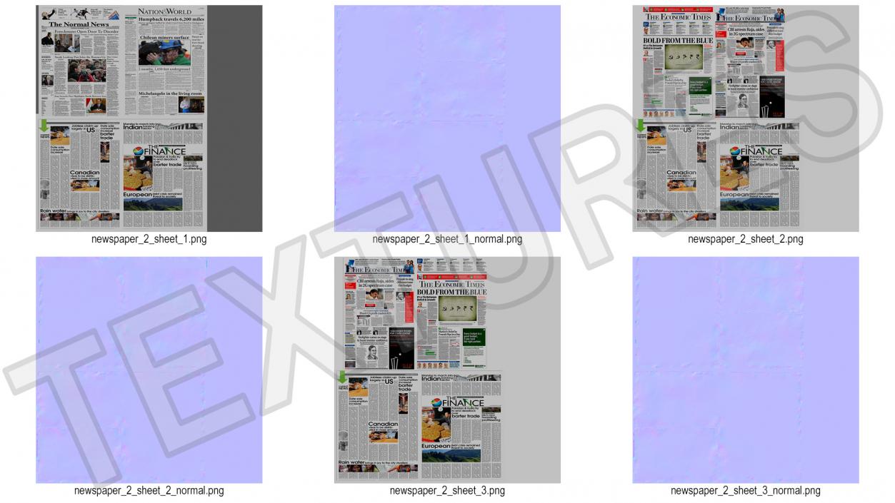 3D Various Newspapers model