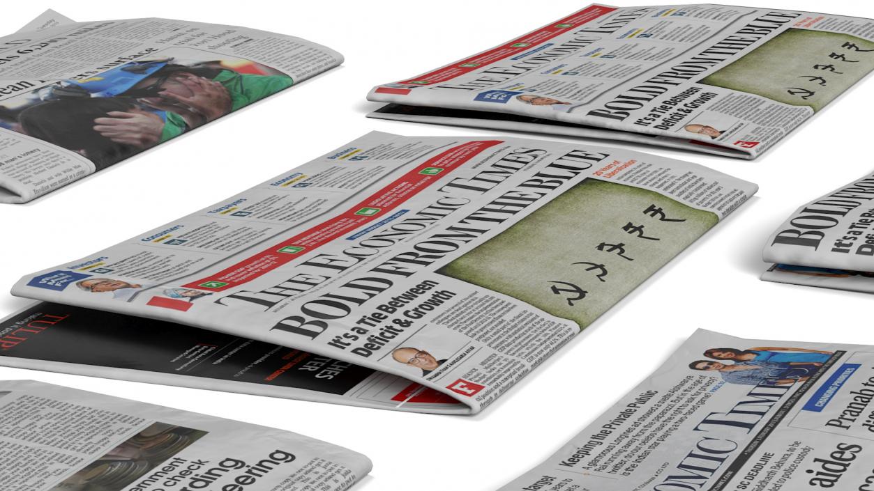 3D Various Newspapers model