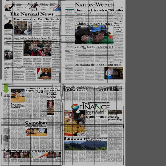 3D Various Newspapers model