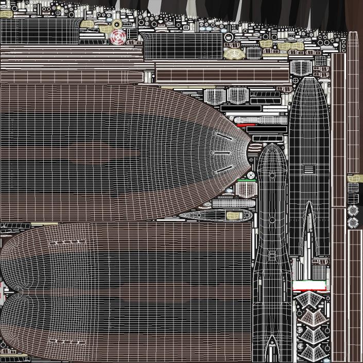 3D model Iranian Fateh Submarine in Dry Dock