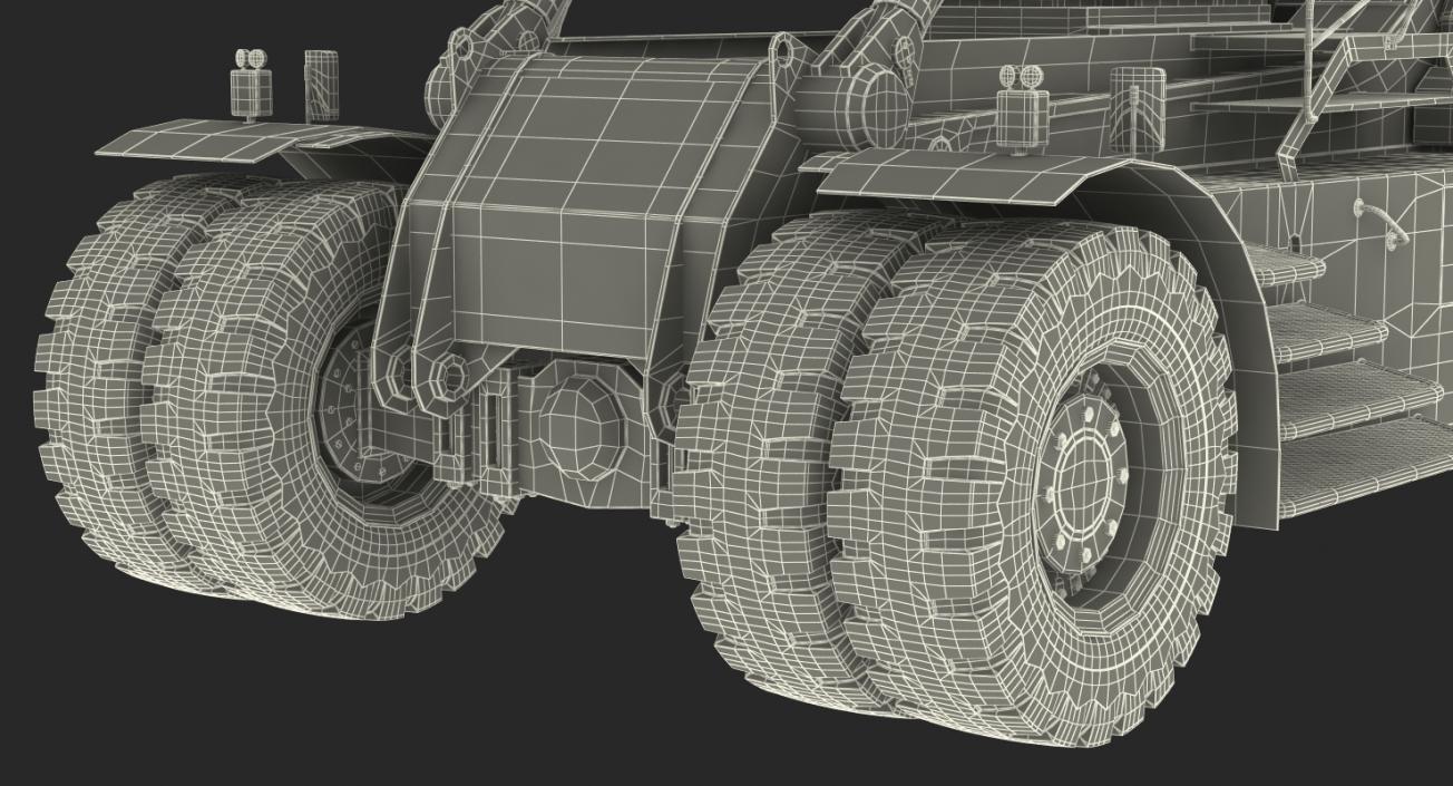 Linde Reach Staker with 20ft ISO Container Rigged 3D model