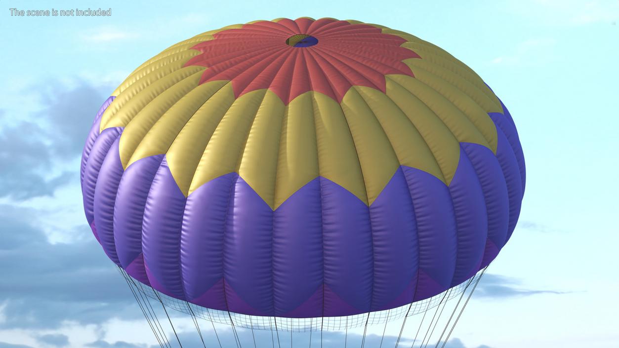 3D Round Color Parachute