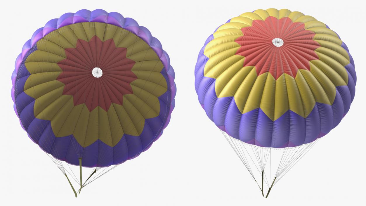 3D Round Color Parachute