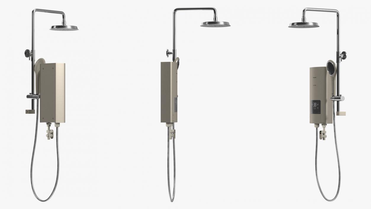 3D Panasonic Shower Heater Left model