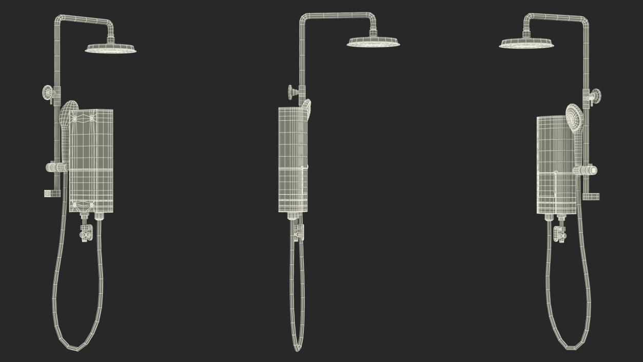 3D Panasonic Shower Heater Left model