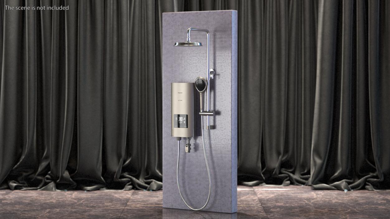 3D Panasonic Shower Heater Left model