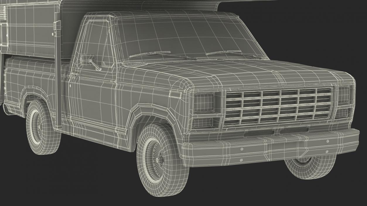 Pickup Truck Camper 3D model