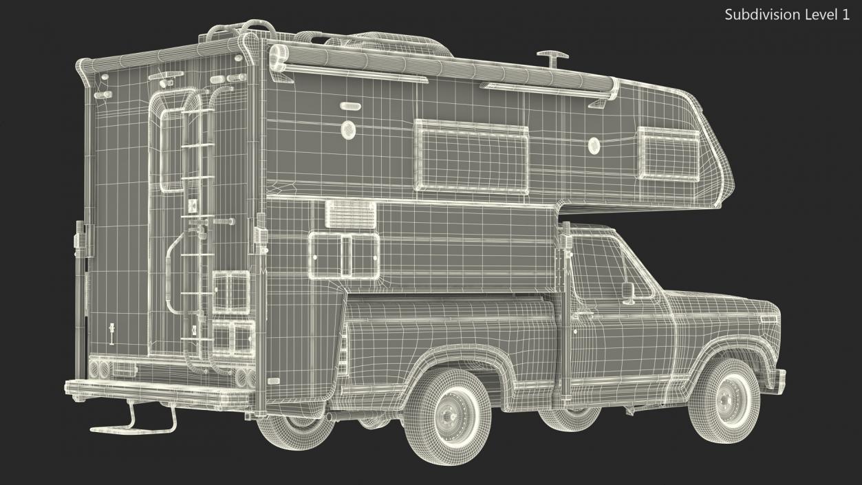 Pickup Truck Camper 3D model