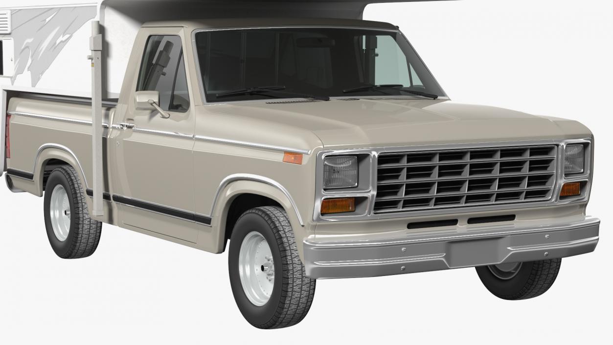 Pickup Truck Camper 3D model