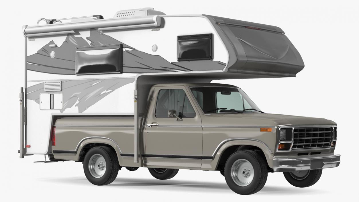 Pickup Truck Camper 3D model