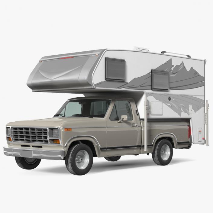 Pickup Truck Camper 3D model