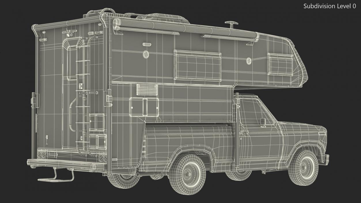 Pickup Truck Camper 3D model