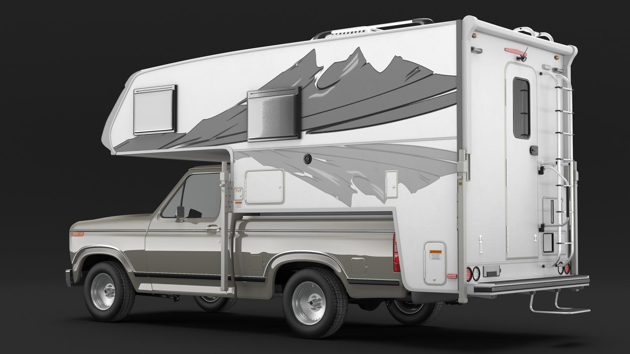 Pickup Truck Camper 3D model