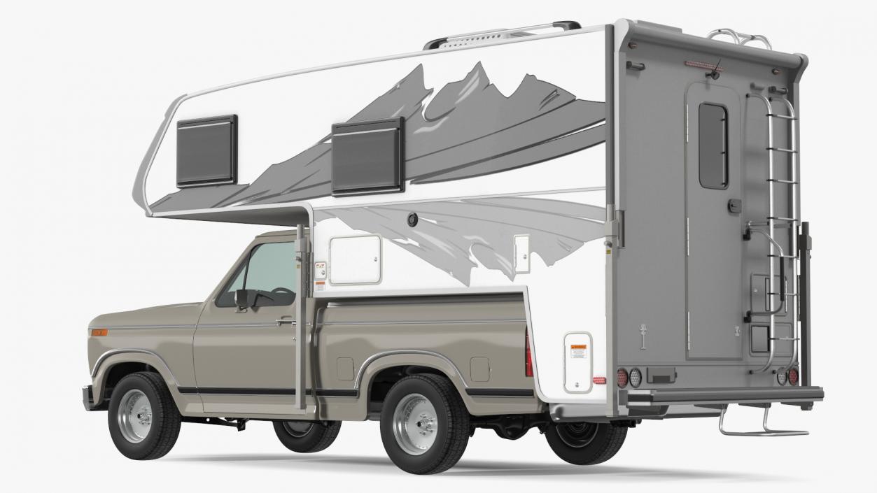 Pickup Truck Camper 3D model