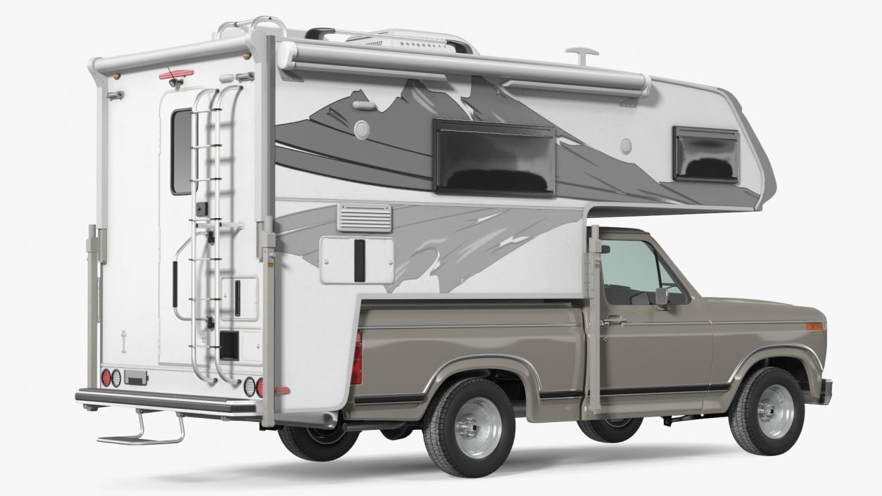 Pickup Truck Camper 3D model