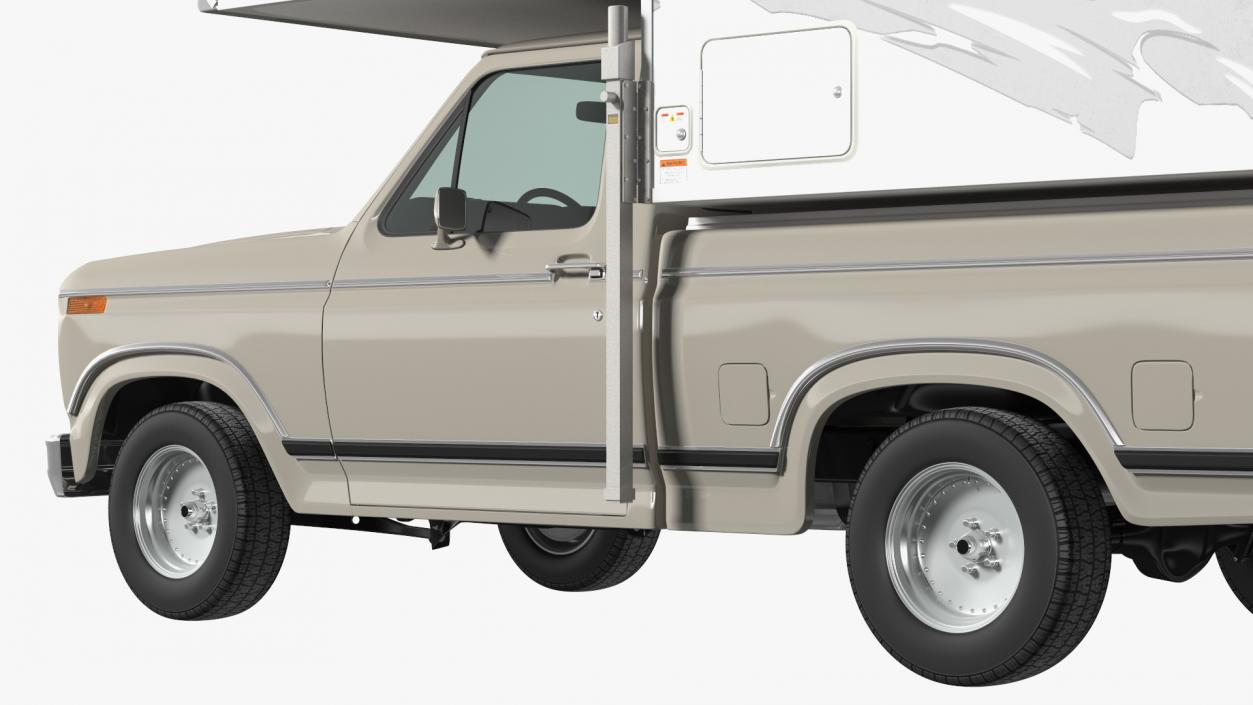 Pickup Truck Camper 3D model