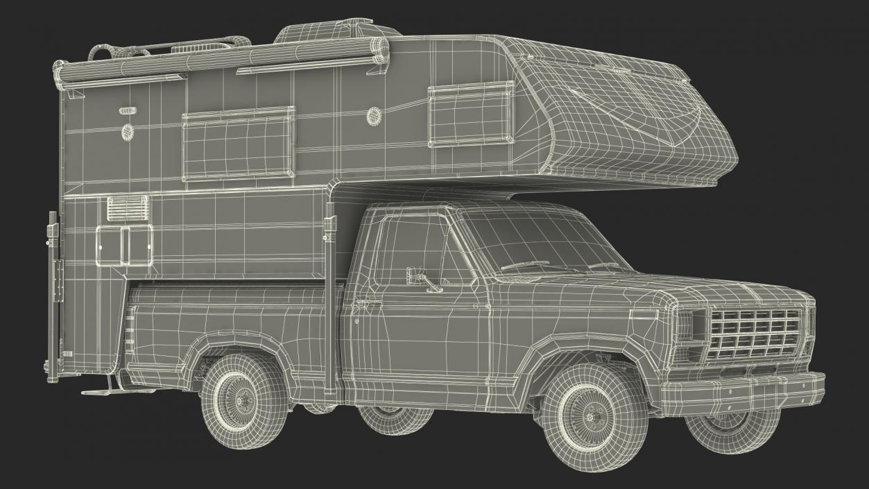 Pickup Truck Camper 3D model