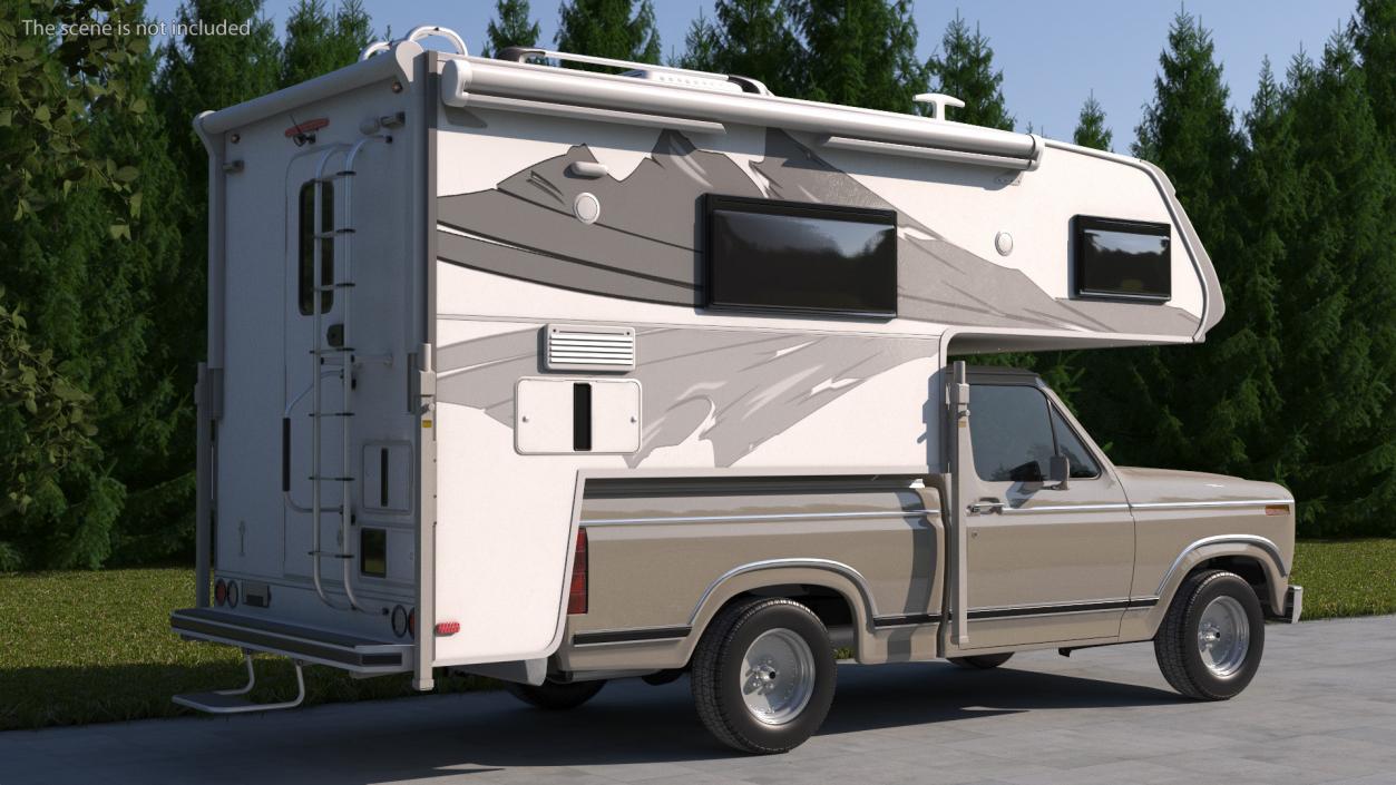 Pickup Truck Camper 3D model