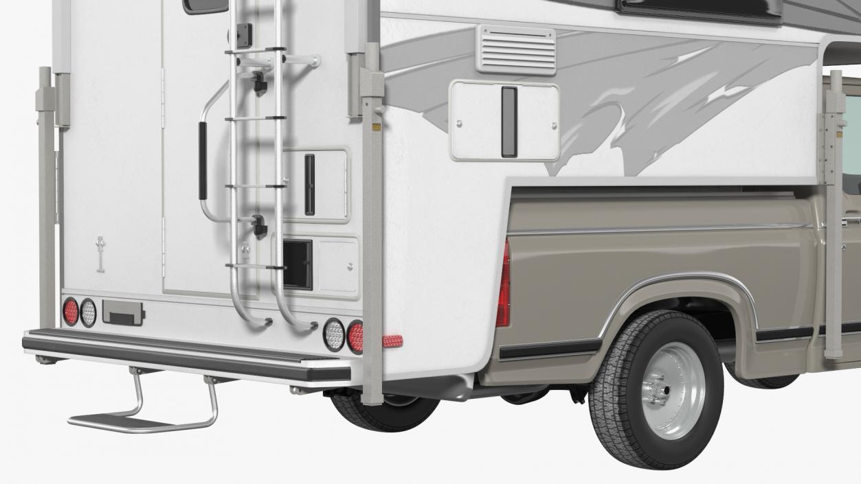 Pickup Truck Camper 3D model