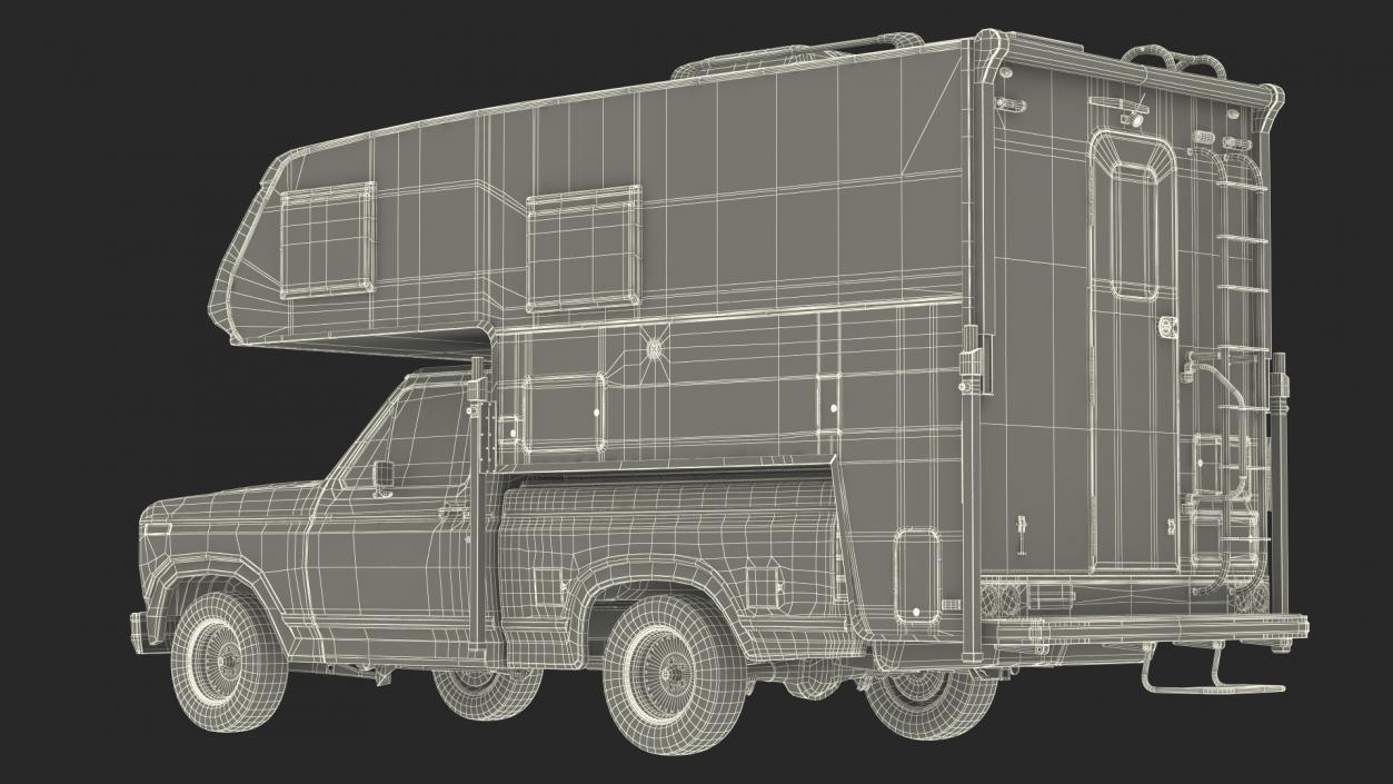 Pickup Truck Camper 3D model