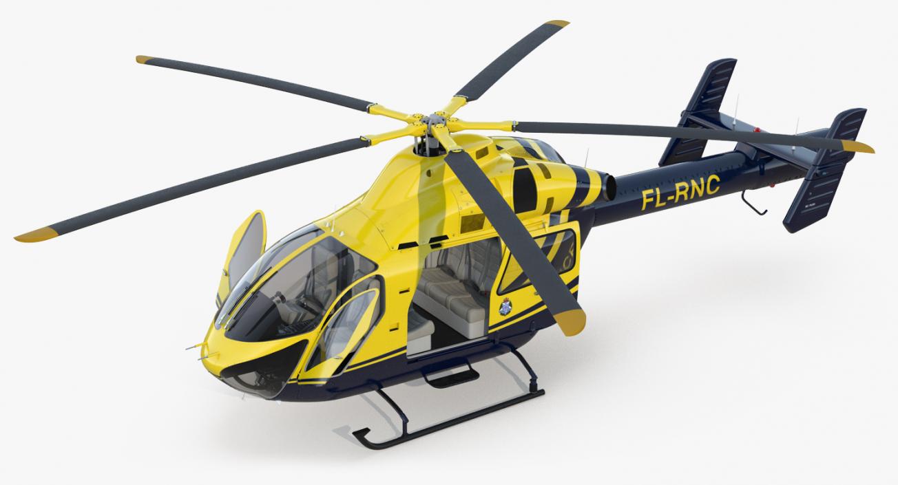 3D Police Helicopter MD 902 Explorer model